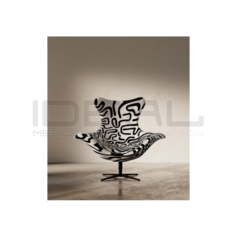 Fotel U25 Black Line – designerski fotel autorki Katarzyny Jasyk