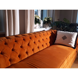 Pikowana Sofa Chesterfield Normal Relax z f. spania 4 os.