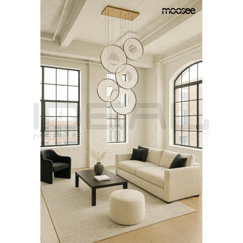 STARDUST złota lampa wisząca do wysokich wnętrz | Design premium