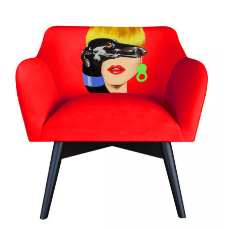 Fotel POP-ART Mata – designerski fotel z nadrukiem