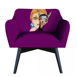 Fotel POP-ART SYNERGIA – designerski fotel z  motywem art