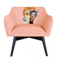 Fotel POP-ART SYNERGIA – designerski fotel z  motywem art
