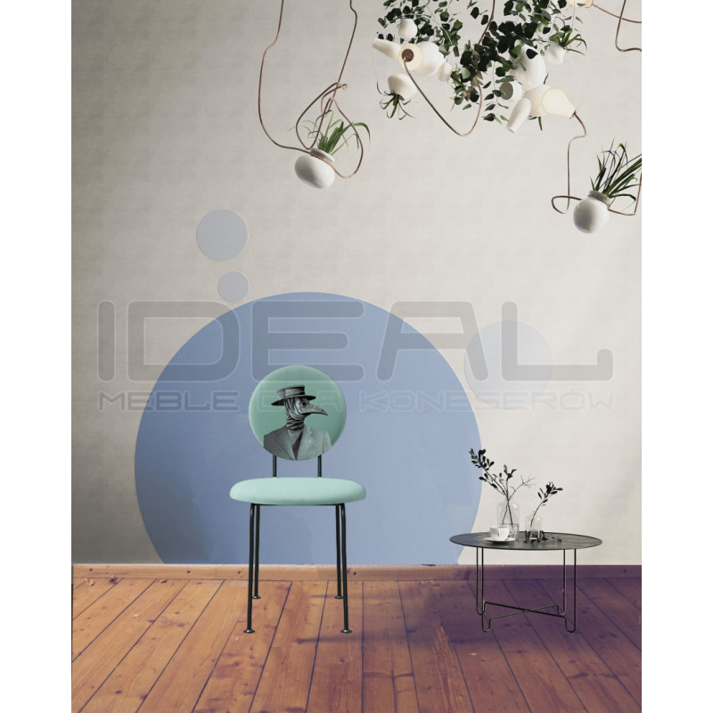 Krzesło CURIOS LOCK designerskie krzesło z artystyczną grafiką