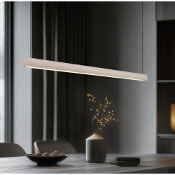 Beżowa lampa Kangoo nad stół i wyspę | Warm Beige – Regulowana