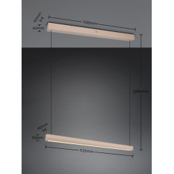 Beżowa lampa Kangoo nad stół i wyspę | Warm Beige – Regulowana