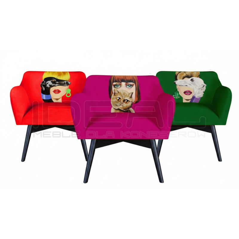 Fotel NEW ROMANTIC POP-ART | Designerski fotel do salonu