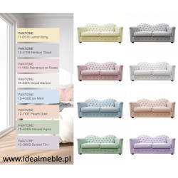 Sofa Chesterfield z funkcją spania Mondelebrity 3 os. | IdealMeble.pl