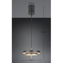 Move 40 – lampa wisząca LED z regulacją jasności i barwy światła