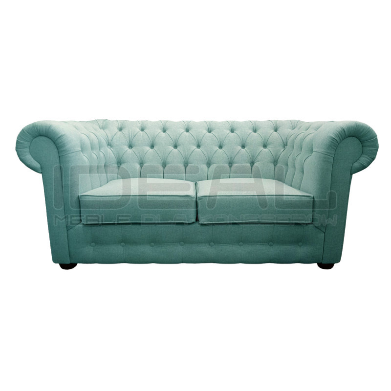 Pikowana Sofa Chesterfield March w tkaninie 3 os.