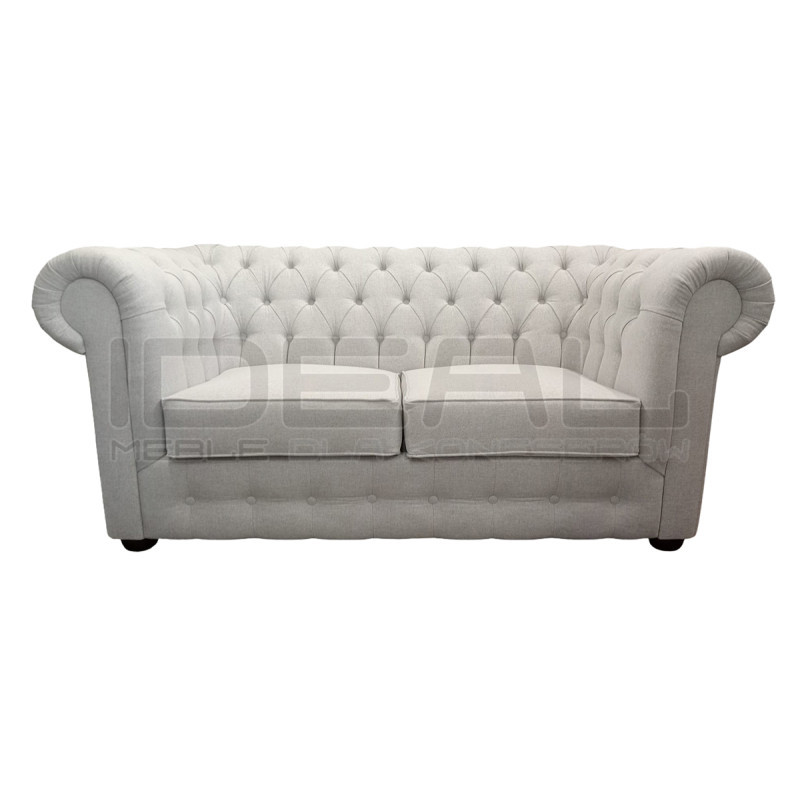 Pikowana Sofa Chesterfield March w tkaninie 3 os.