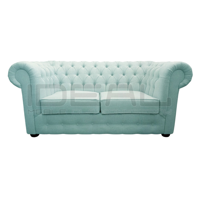 Pikowana Sofa Chesterfield March w tkaninie 3 os.