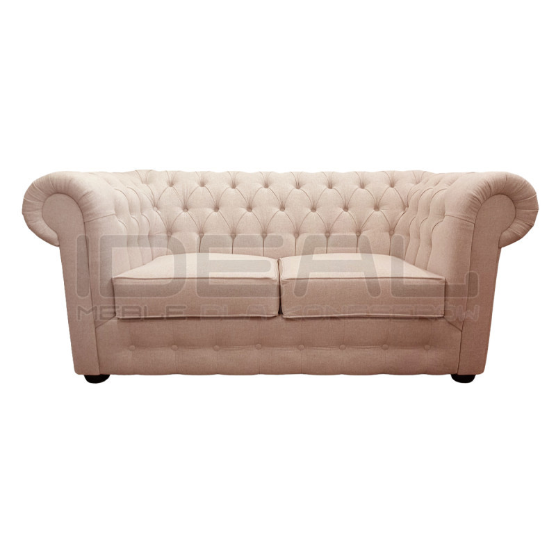 Pikowana Sofa Chesterfield March w tkaninie 3 os.