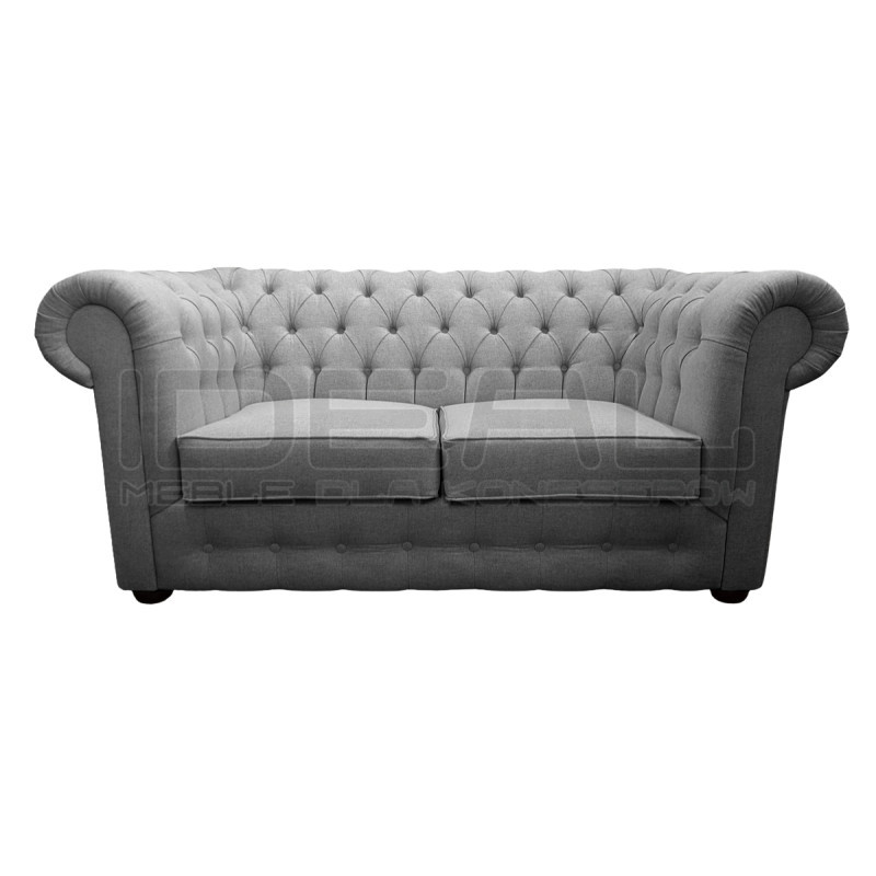 Pikowana Sofa Chesterfield March w tkaninie 3 os.