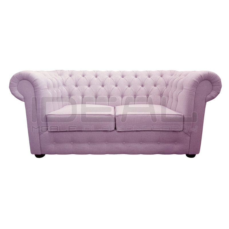 Pikowana Sofa Chesterfield March w tkaninie 3 os.