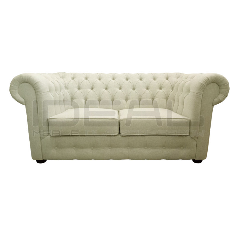 Pikowana Sofa Chesterfield March w tkaninie 3 os.