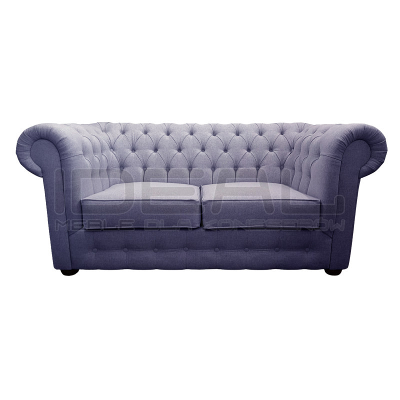 Pikowana Sofa Chesterfield March w tkaninie 3 os.