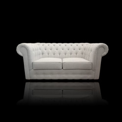 Pikowana Sofa Chesterfield March w tkaninie 3 os.