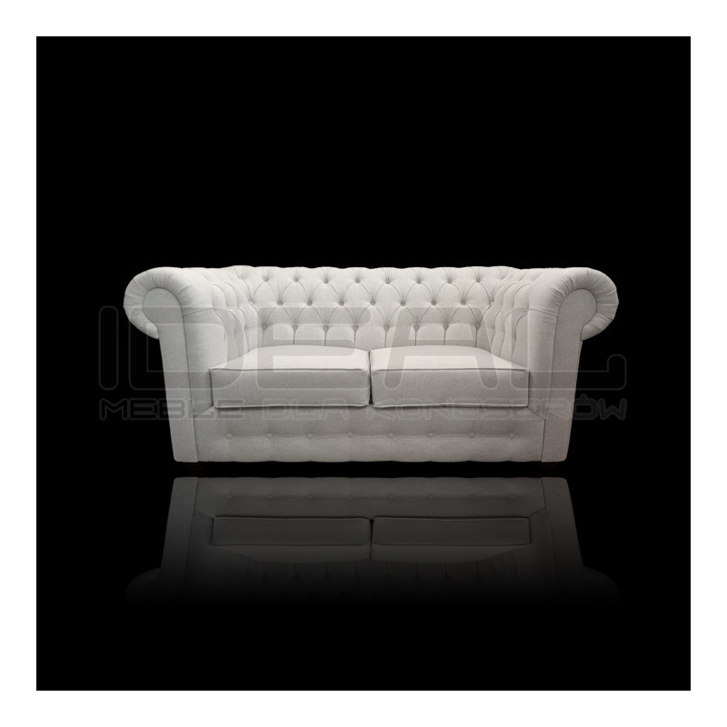 Pikowana Sofa Chesterfield March w tkaninie 3 os.