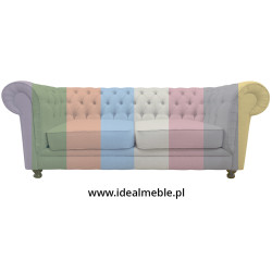 Sofa Chesterfield w tkaninie Lady 3 osobowa | IdealMeble.pl