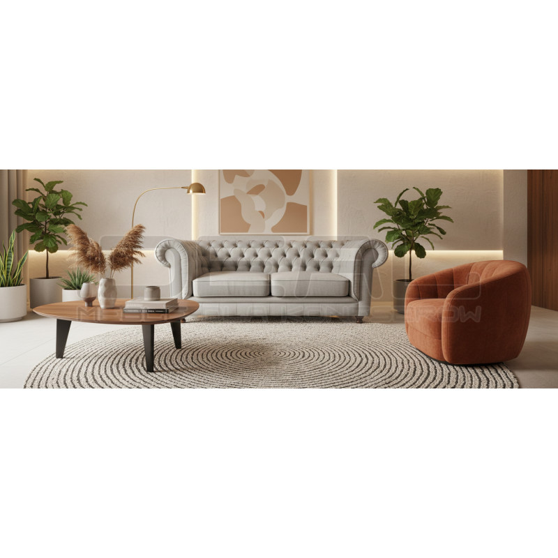 Sofa Chesterfield w tkaninie Lady 3 osobowa | IdealMeble.pl
