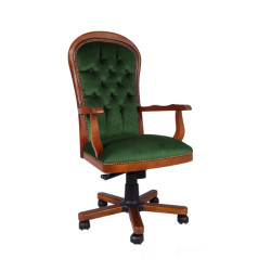 Fotel biurowy chesterfield Warwick plusz, welur, velvet | IdealMeble.pl