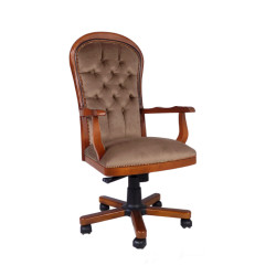 Fotel biurowy chesterfield Warwick plusz, welur, velvet | IdealMeble.pl