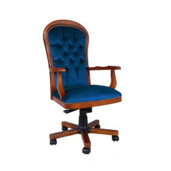 Fotel biurowy chesterfield Warwick plusz, welur, velvet | IdealMeble.pl