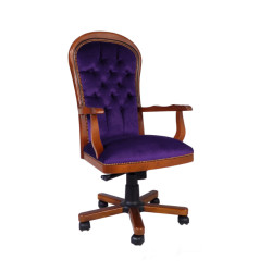 Fotel biurowy chesterfield Warwick plusz, welur, velvet | IdealMeble.pl