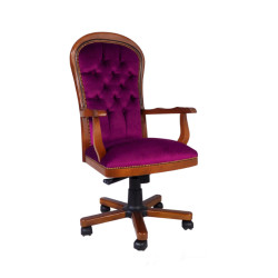 Fotel biurowy chesterfield Warwick plusz, welur, velvet | IdealMeble.pl