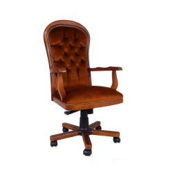 Fotel biurowy chesterfield Warwick plusz, welur, velvet | IdealMeble.pl