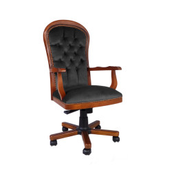 Fotel biurowy chesterfield Warwick plusz, welur, velvet | IdealMeble.pl