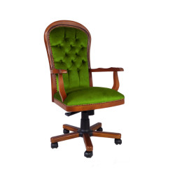 Fotel biurowy chesterfield Warwick plusz, welur, velvet | IdealMeble.pl