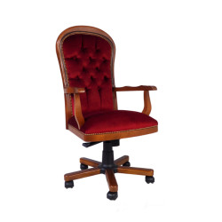 Fotel biurowy chesterfield Warwick plusz, welur, velvet | IdealMeble.pl