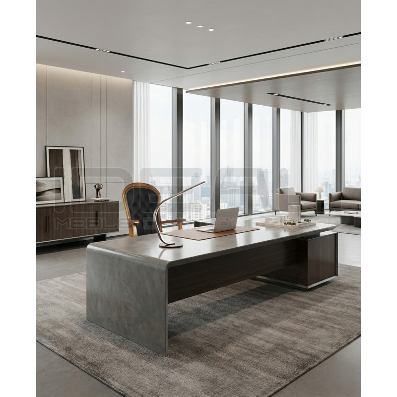 Fotel biurowy chesterfield Warwick skóra naturalna | IdealMeble.pl