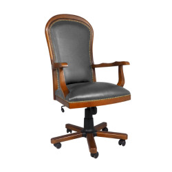 Skórzany Fotel biurowy Warwick tapicerowany | IdealMeble.pl