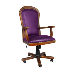 Skórzany Fotel biurowy Warwick tapicerowany | IdealMeble.pl