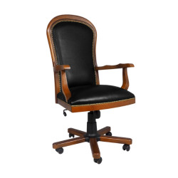 Skórzany Fotel biurowy Warwick tapicerowany | IdealMeble.pl