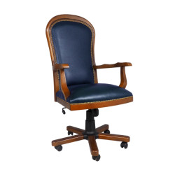 Skórzany Fotel biurowy Warwick tapicerowany | IdealMeble.pl