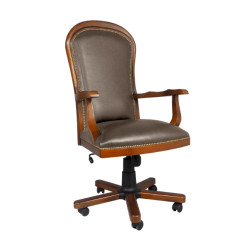 Skórzany Fotel biurowy Warwick tapicerowany | IdealMeble.pl