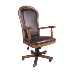 Skórzany Fotel biurowy Warwick tapicerowany | IdealMeble.pl