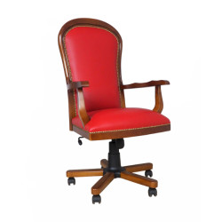 Skórzany Fotel biurowy Warwick tapicerowany | IdealMeble.pl