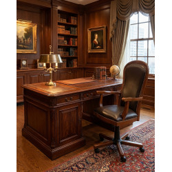 Skórzany Fotel biurowy Warwick tapicerowany | IdealMeble.pl