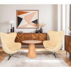 Stolik kawowy Sweedy 80 cm – okrągły stół na jednej nodze