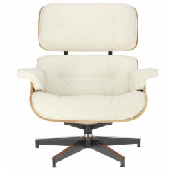 Fotel modernistyczny Lounge z podnóżkiem – elegancja i komfort