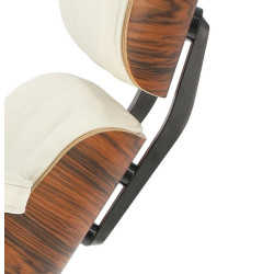 Fotel modernistyczny Lounge z podnóżkiem – elegancja i komfort