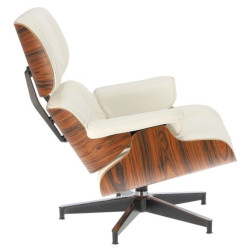 Fotel modernistyczny Lounge z podnóżkiem – elegancja i komfort