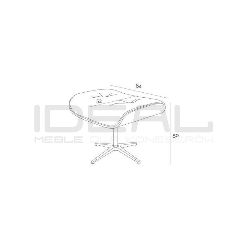 Fotel biurowy z podnóżkiem Lounge Business – skóra naturalna