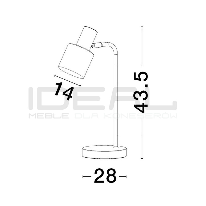 Lampa stołowa czarno złota Maxim – elegancka i nowoczesna
