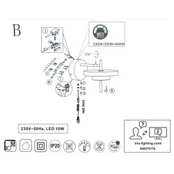 Move 40 – lampa wisząca LED z regulacją jasności i barwy światła