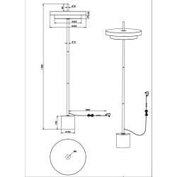 Move 40 – lampa podłogowa LED z regulacją jasności i barwy światła